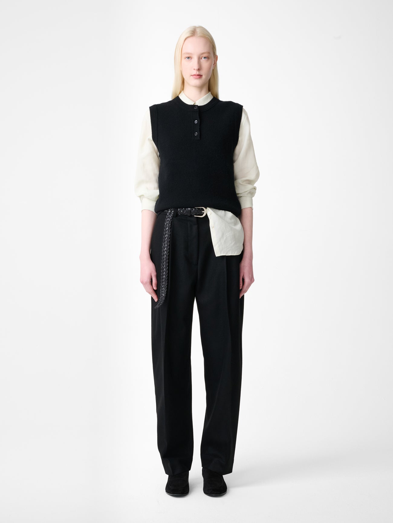 Aurel Knit Vest in Black