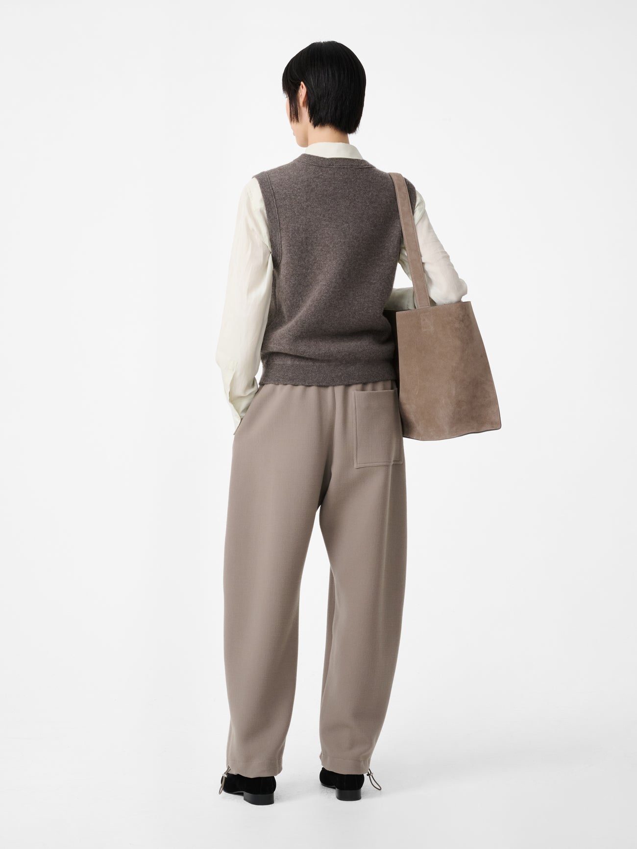 Aurel Knit Vest in Mouse