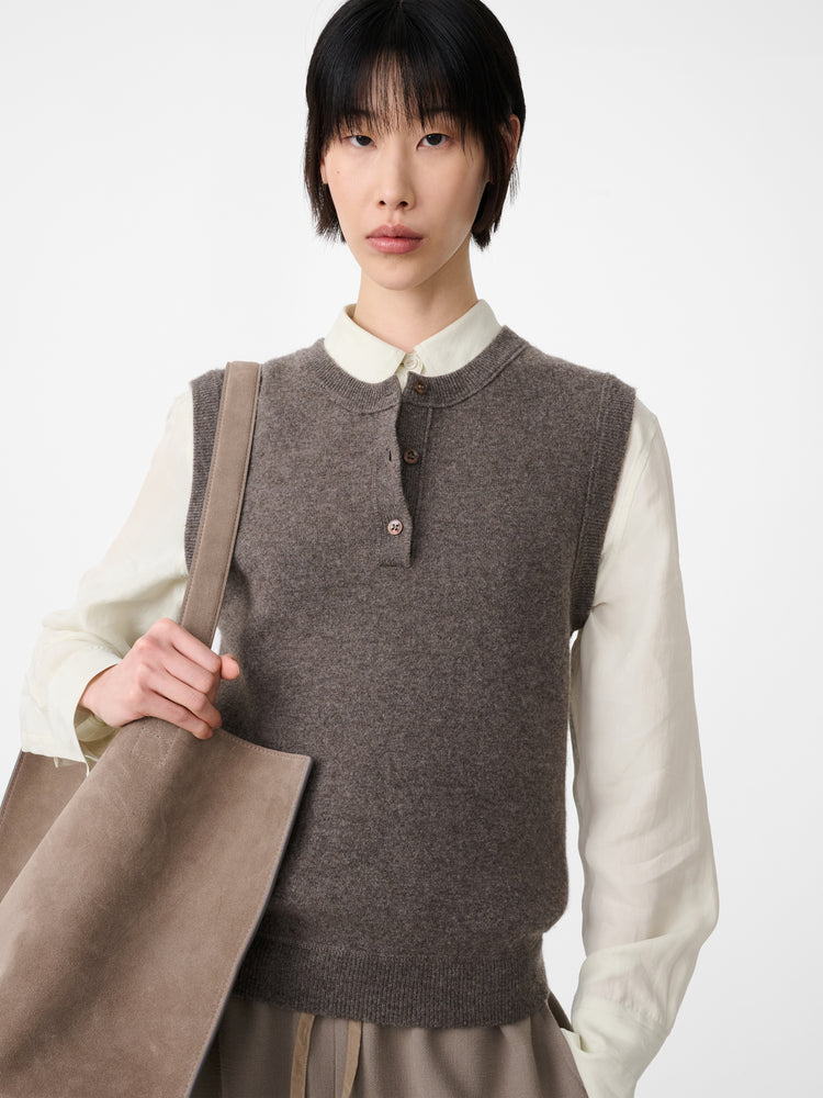 Aurel Knit Vest in Mouse