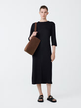 Banner Jersey Dress in Darkest Navy