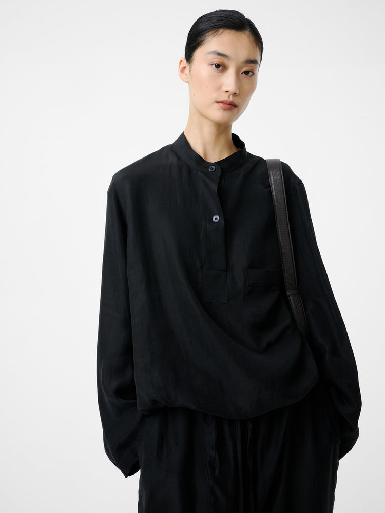 Baye Twill Shirt in Black - Studio Nicholson