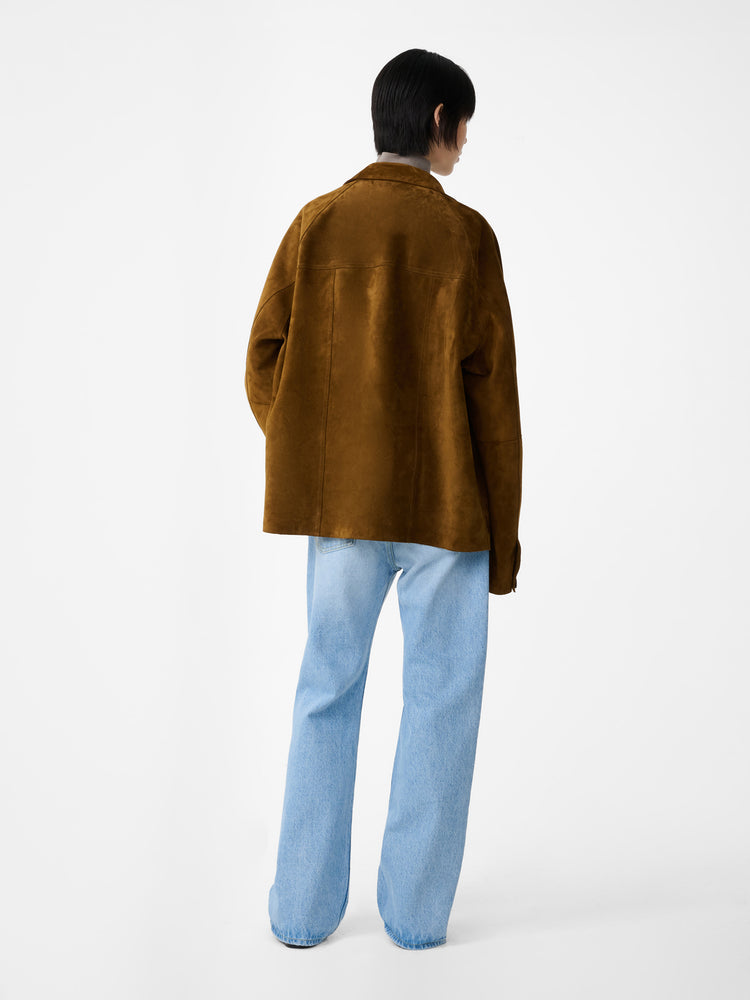 Bowe Suede Jacket in Mustard