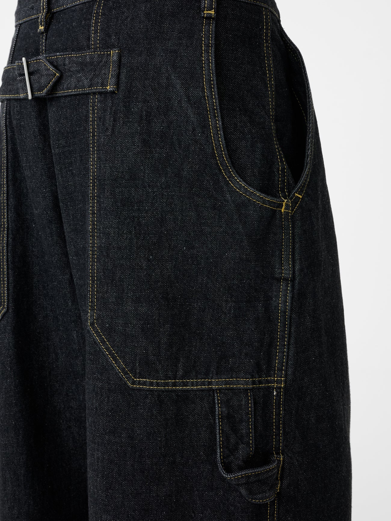 Bridges Italian Denim Pant in Black - Studio Nicholson