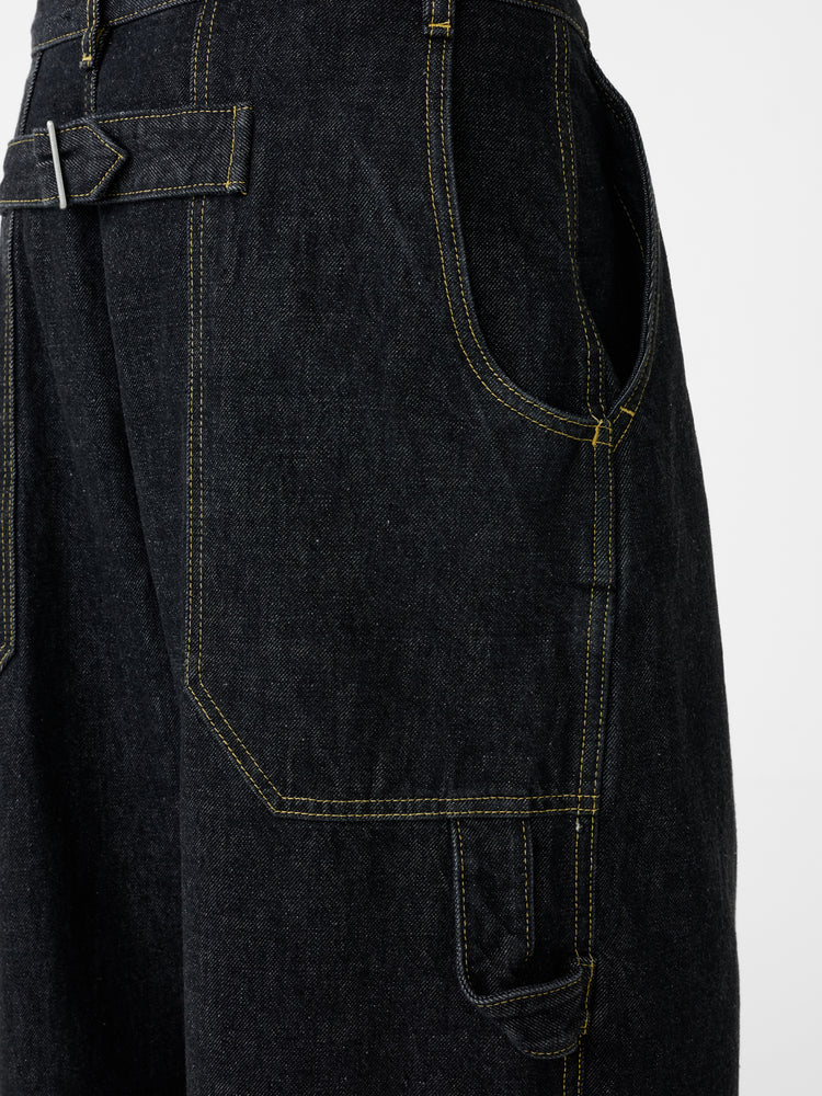 Bridges Italian Denim Pant in Black - Studio Nicholson