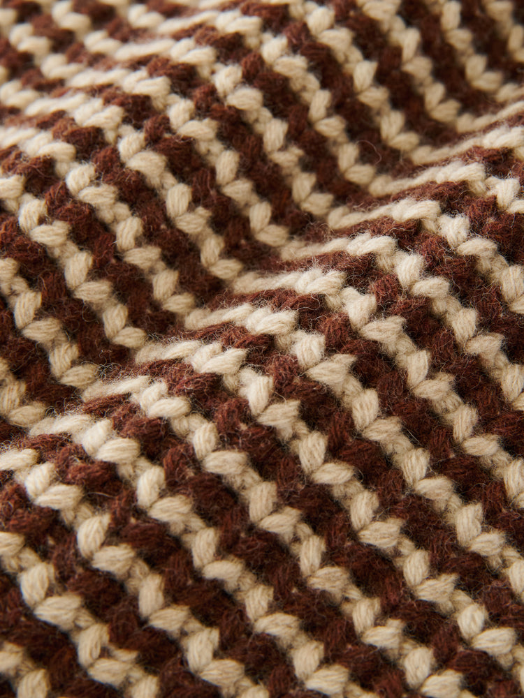Bristol Knit in Chocolate Oatmeal Stripe