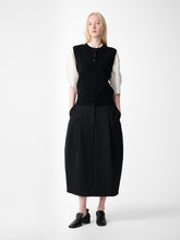 Carson Wool Skirt in Black