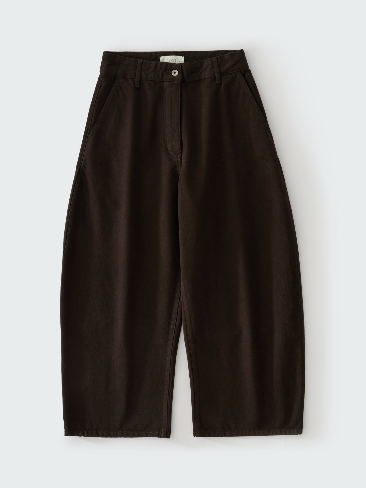 Chalco Wide Leg Denim Pant in Coffee