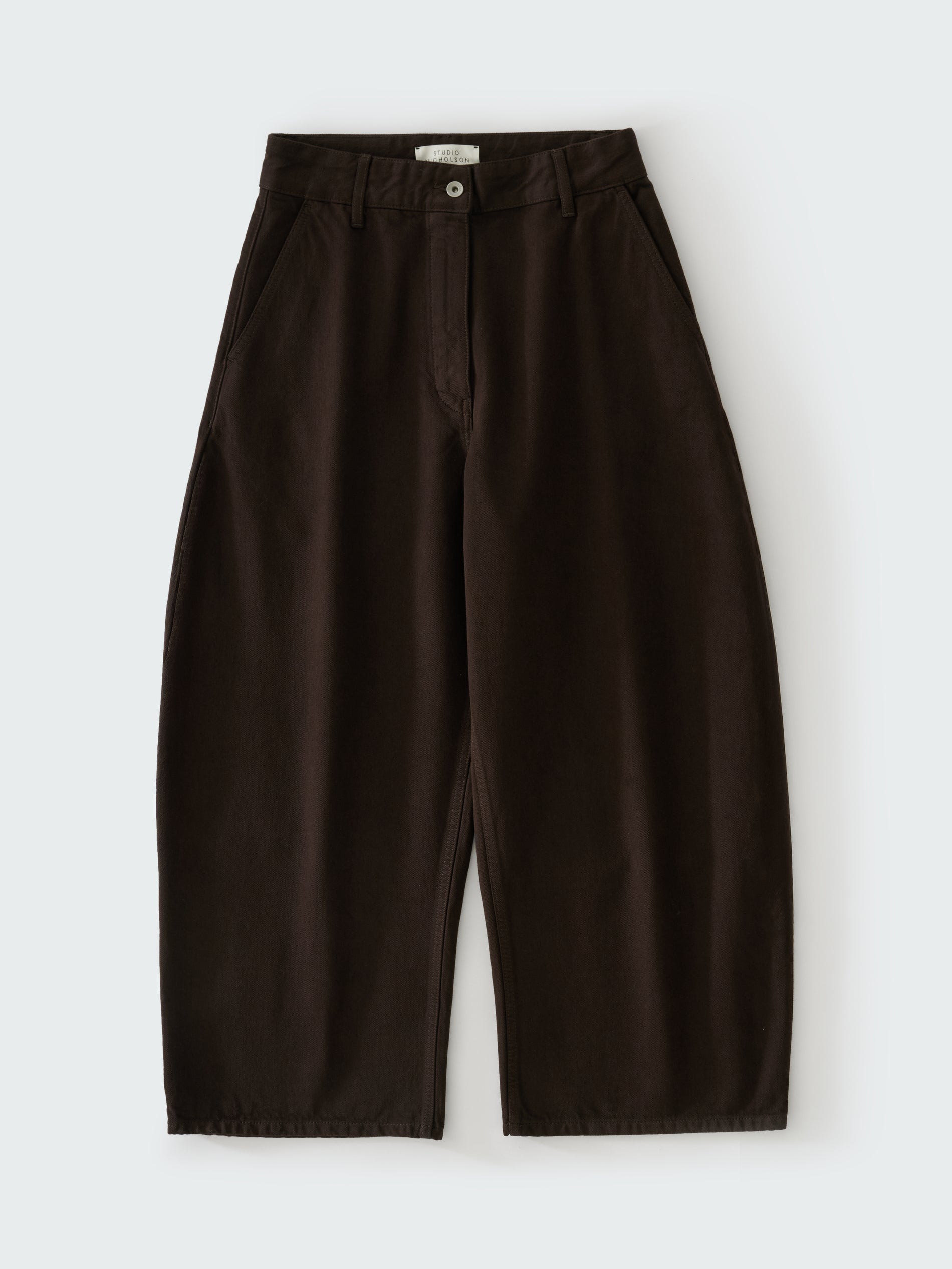 Chalco Wide Leg Denim Pant in Coffee