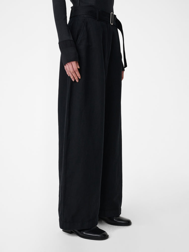Chatto Belted Pant in Black