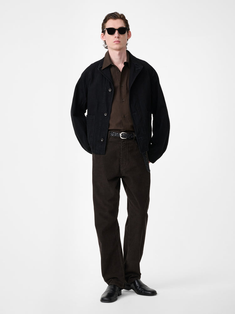 Coggan Crinkle Denim Jacket in Black
