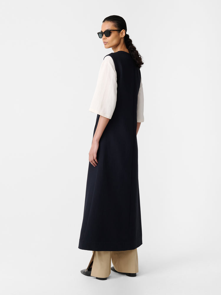 Corus Dress in Darkest Navy