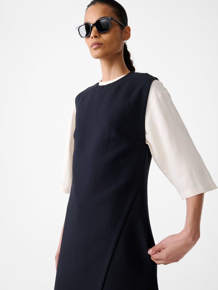 Corus Dress in Darkest Navy