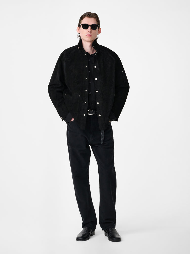 Men's Dash Suede Jacket in Black