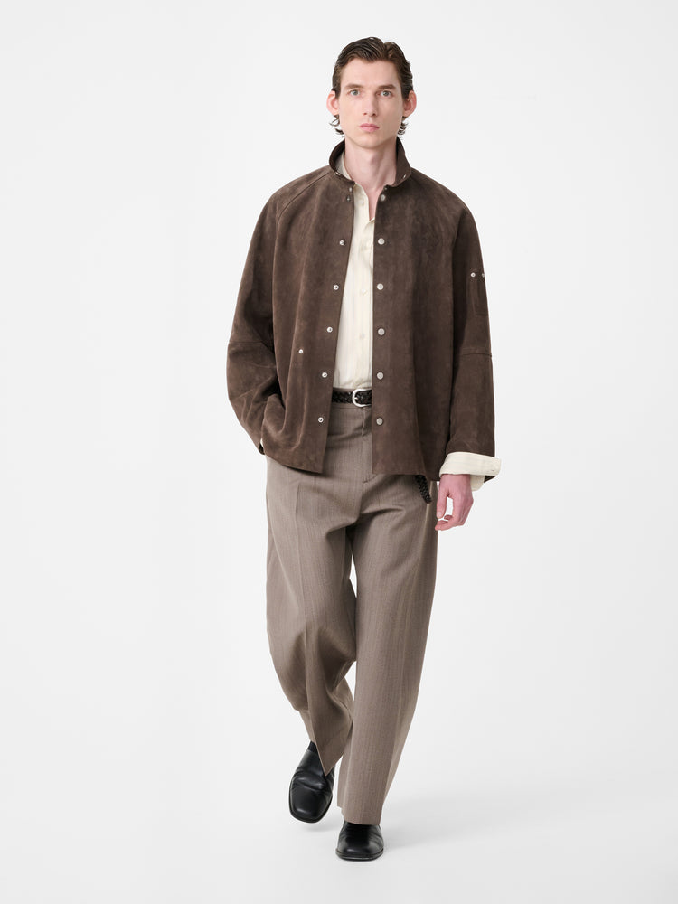 Men's Dash Suede Jacket in Grey