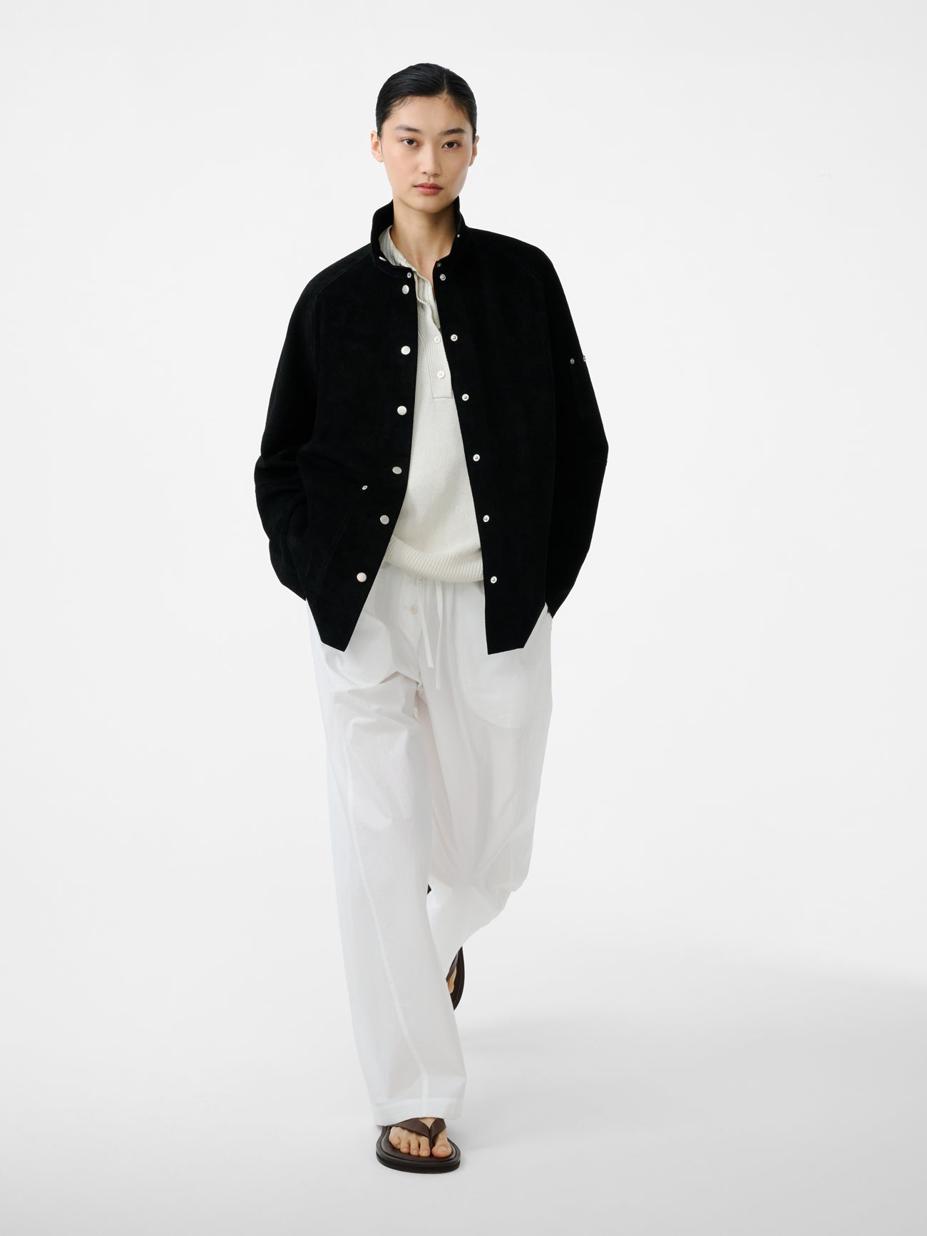 Dash Suede Jacket in Black - Studio Nicholson