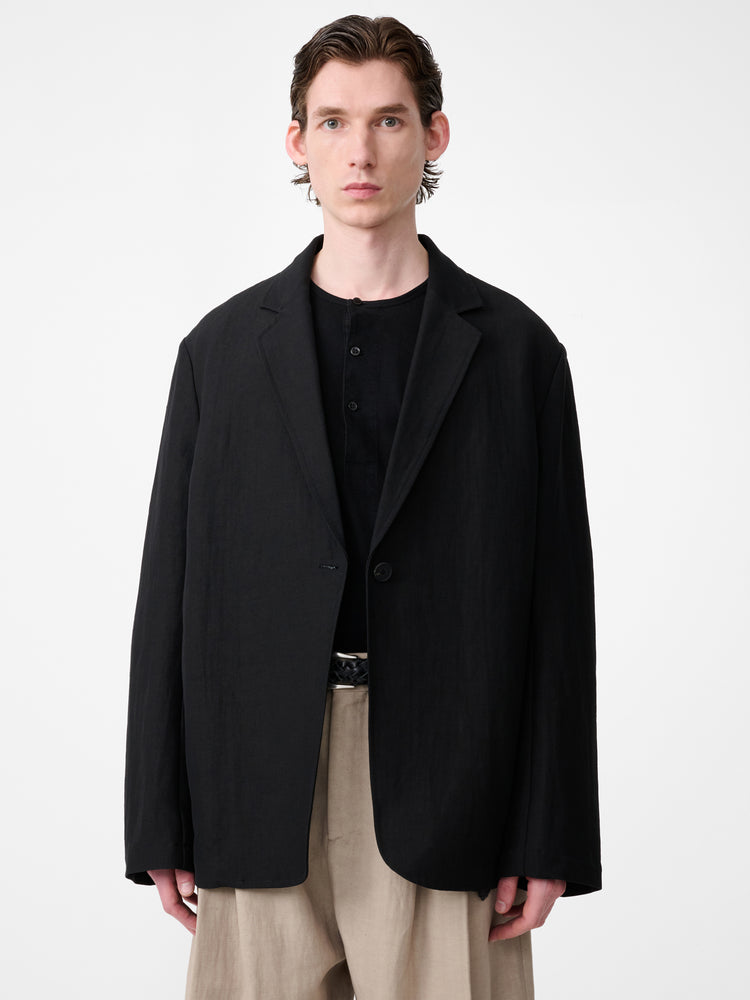 Denison Linen Jacket in Black