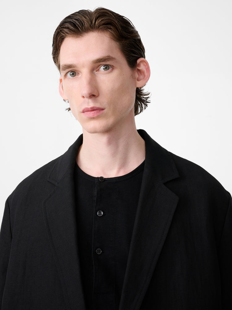 Denison Linen Jacket in Black