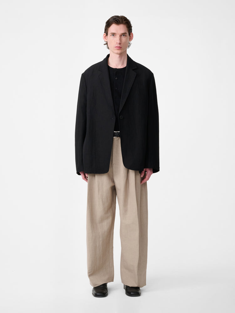 Denison Linen Jacket in Black
