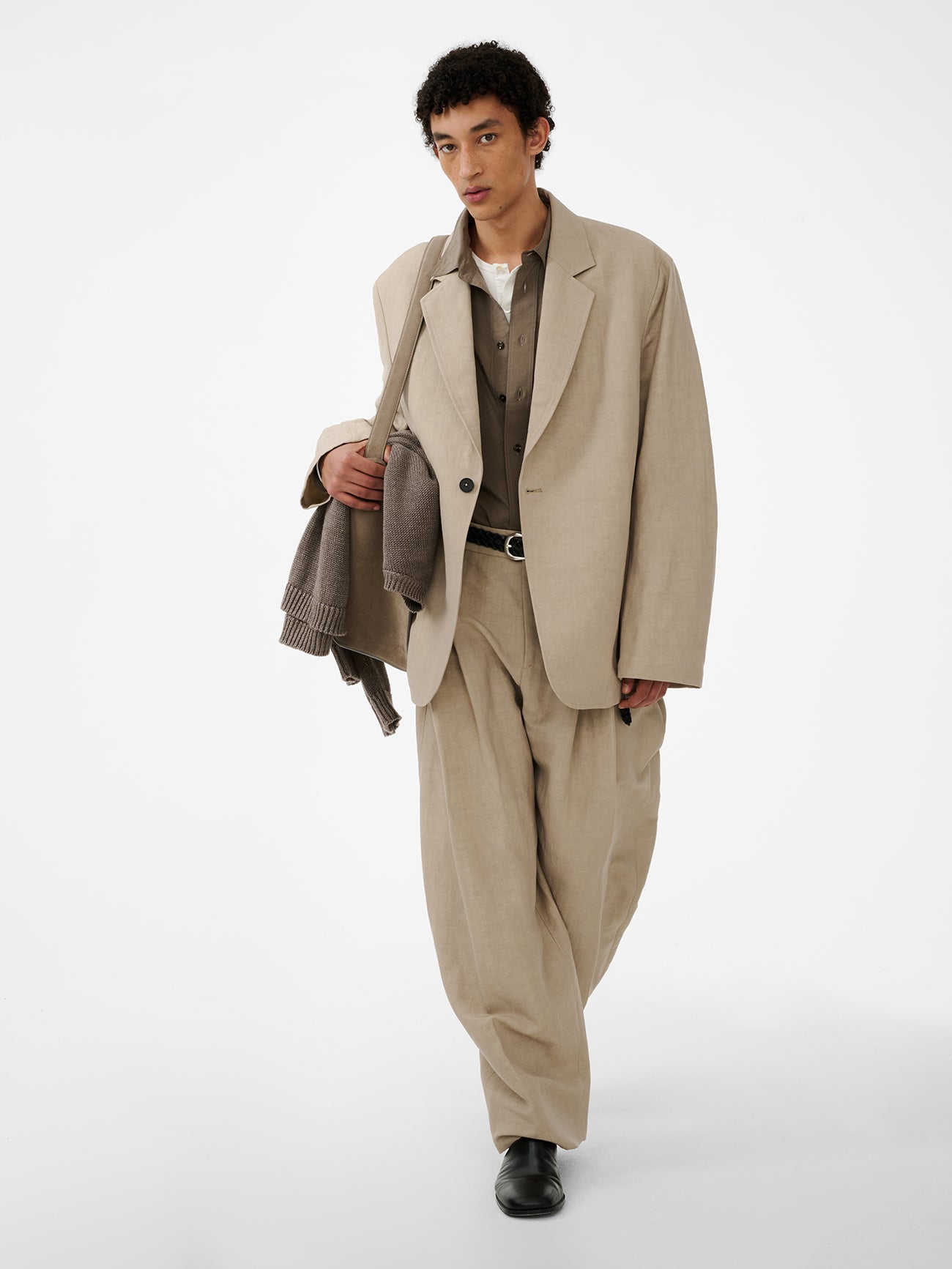 Denison Linen Jacket in Sand