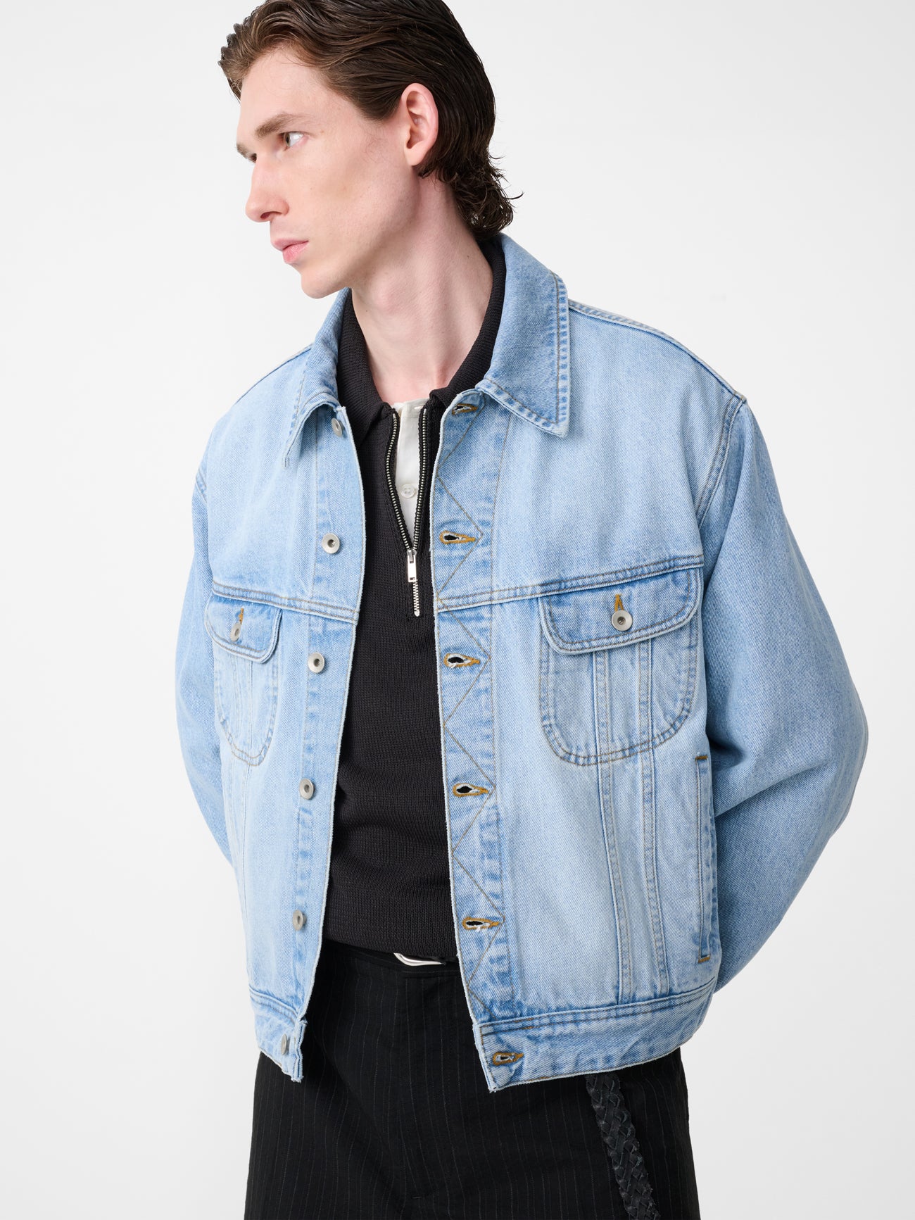 Derby Denim Jacket in Bleached Wash