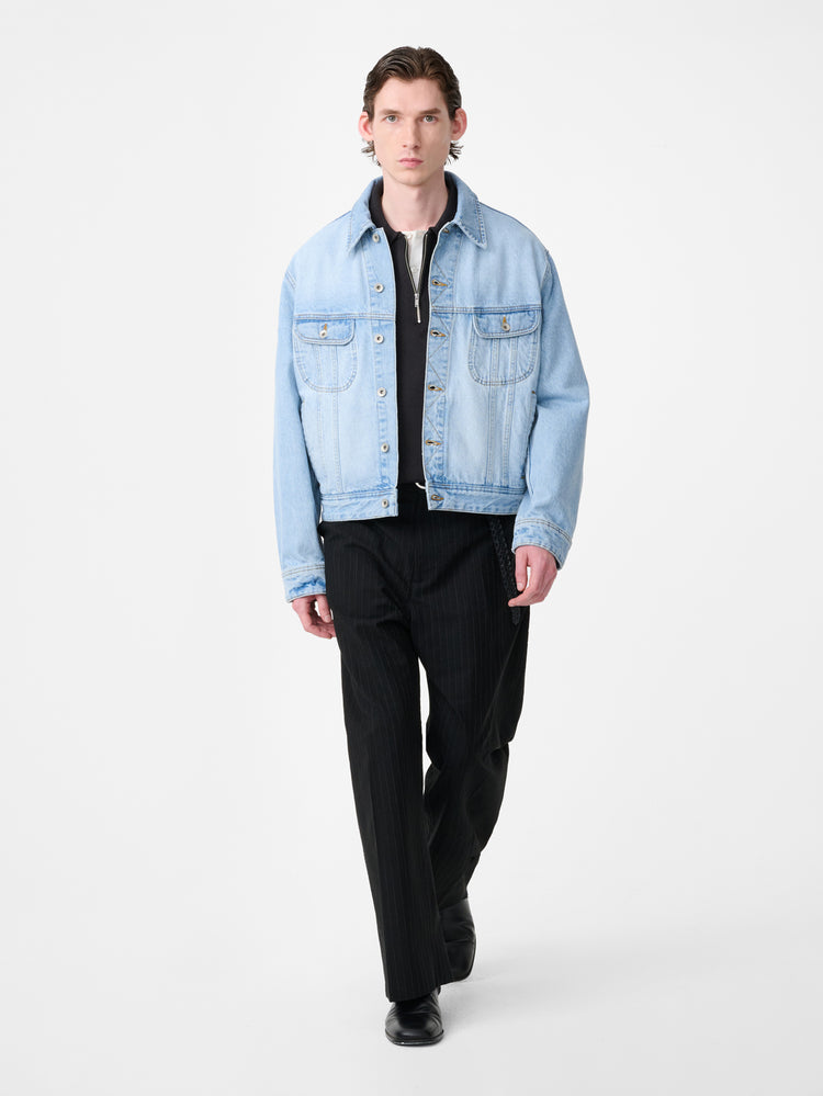 Derby Denim Jacket in Bleached Wash