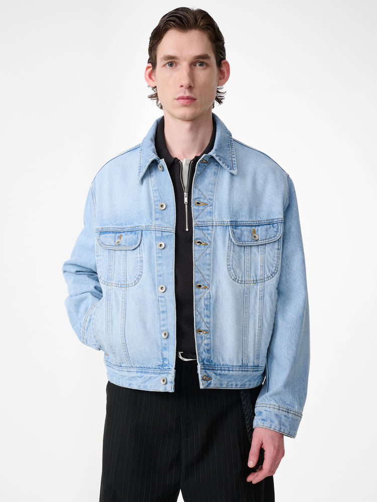 Derby Denim Jacket in Bleached Wash