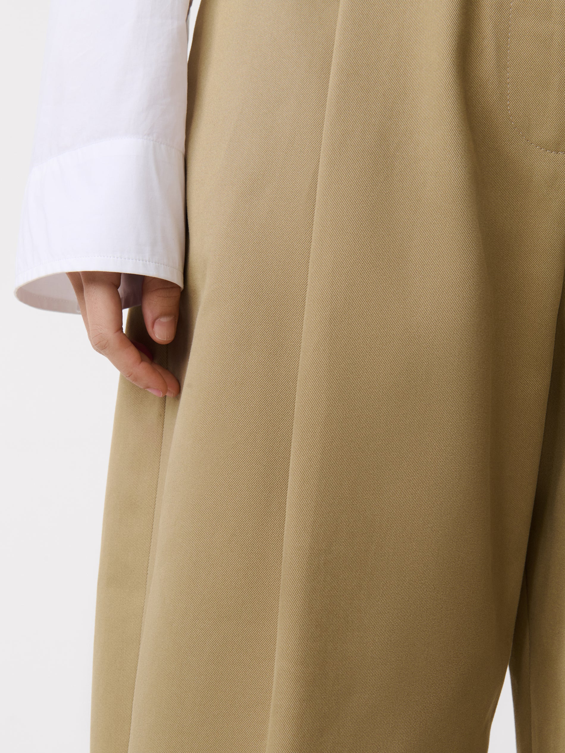 Dordoni Volume Pant in Tan | Tailored Trouser | Studio Nicholson