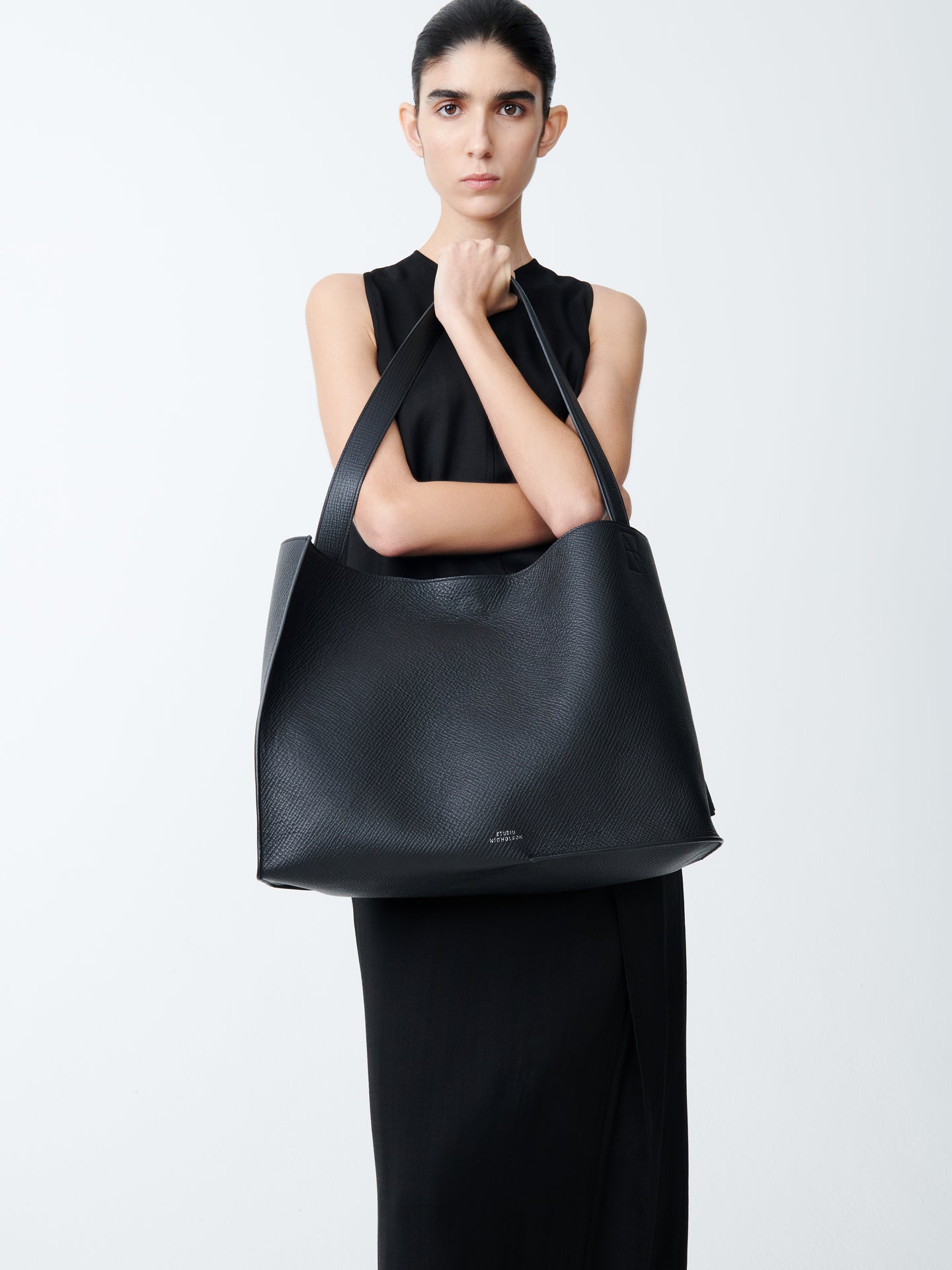 Doublet Leather Bag in Black