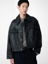 Doyard Leather Jacket in Black - Studio Nicholson