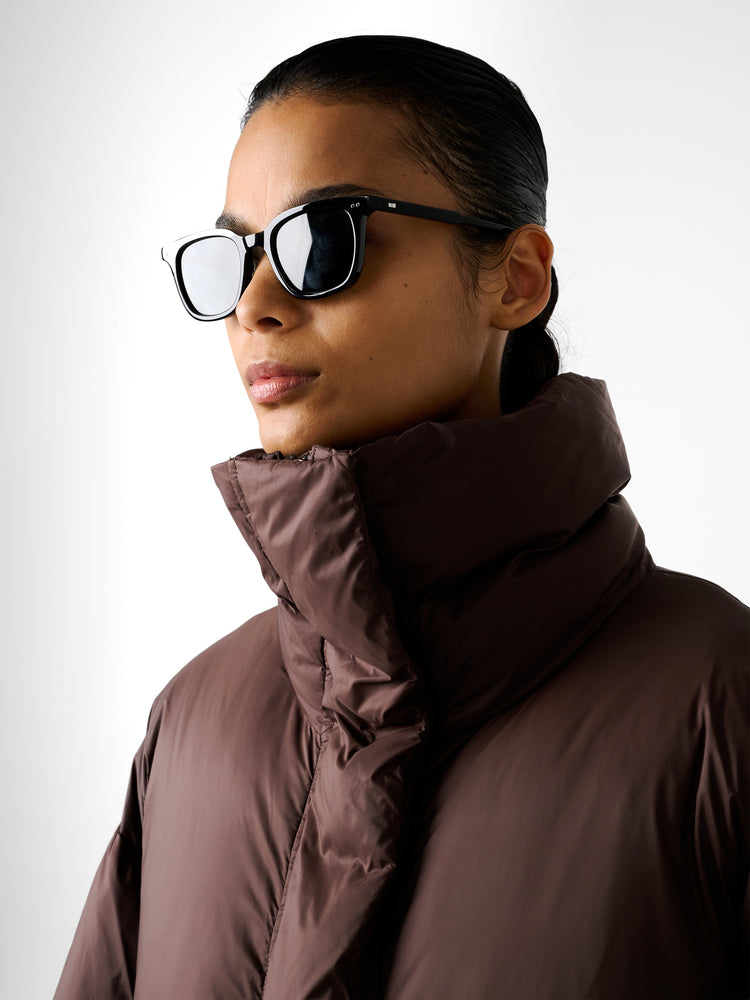 Elk Puffer Jacket in Espresso