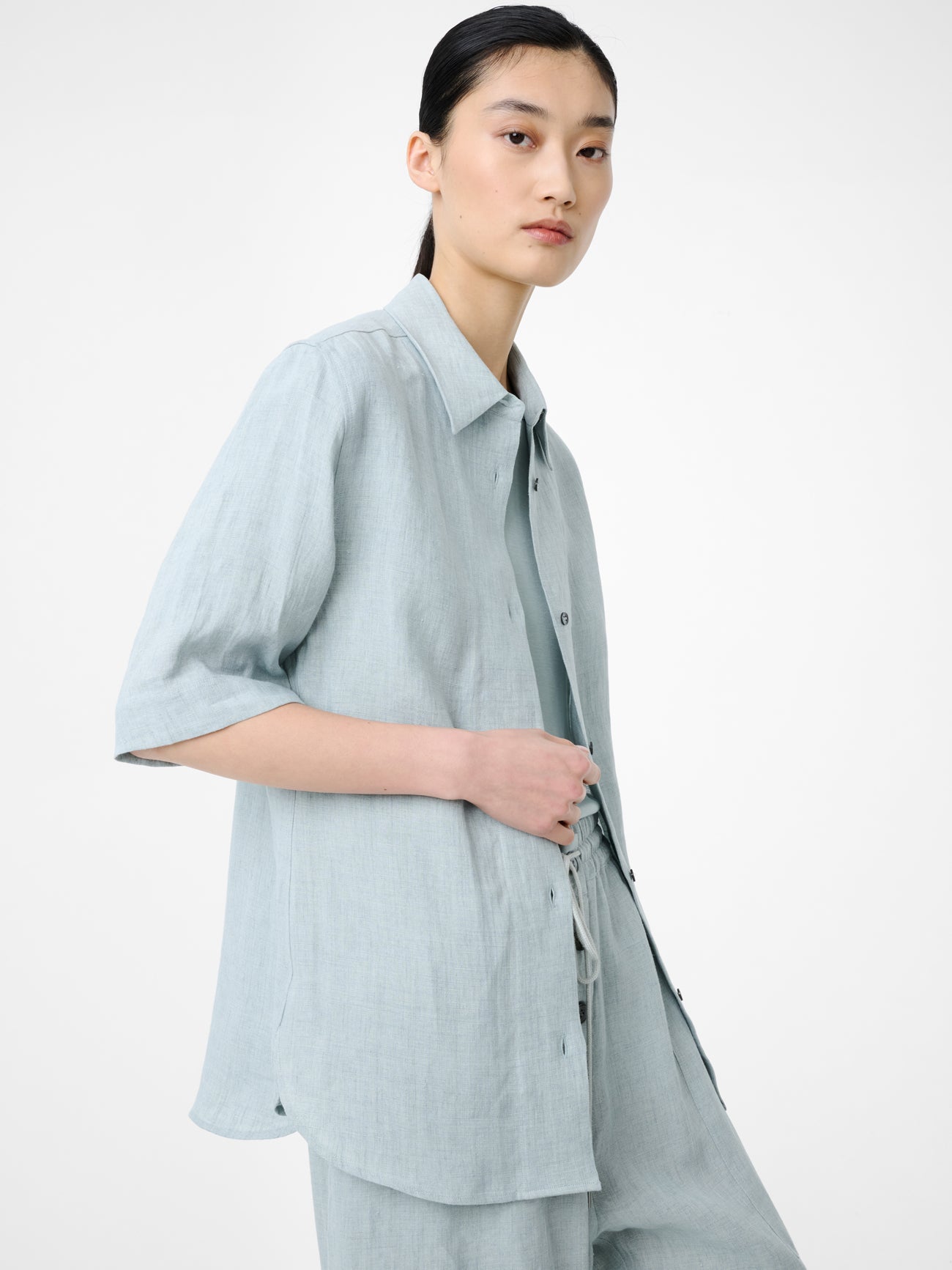 Estes Shirt in Spearmint - Studio Nicholson