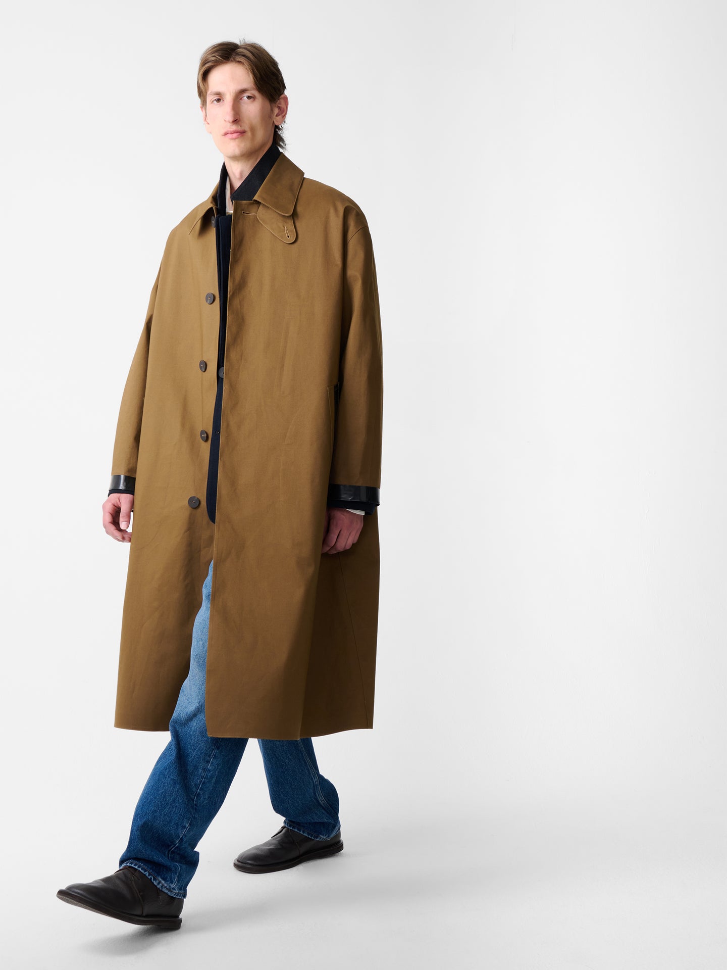 SN x Mackintosh Ettrick Mac Coat in Peat