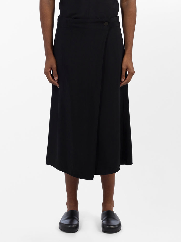 Eyre Wool Viscose Skirt in Black