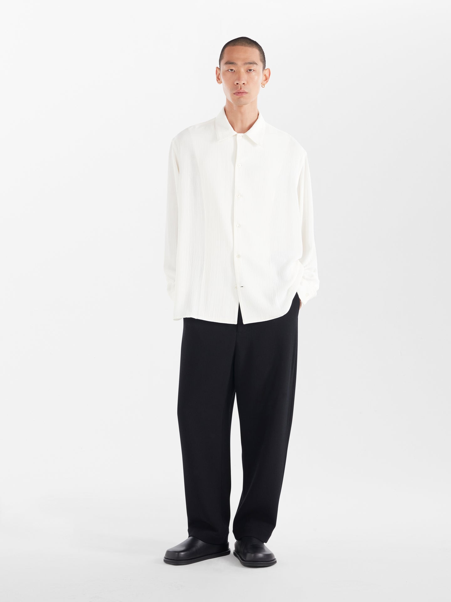 Ezra Crepe Pant in Darkest Navy