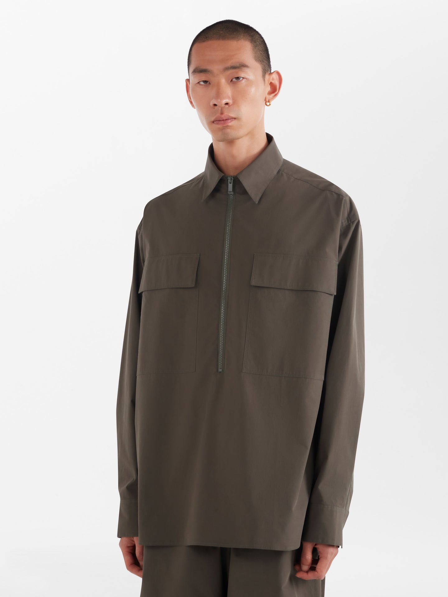 Fann Shirt in Black Olive