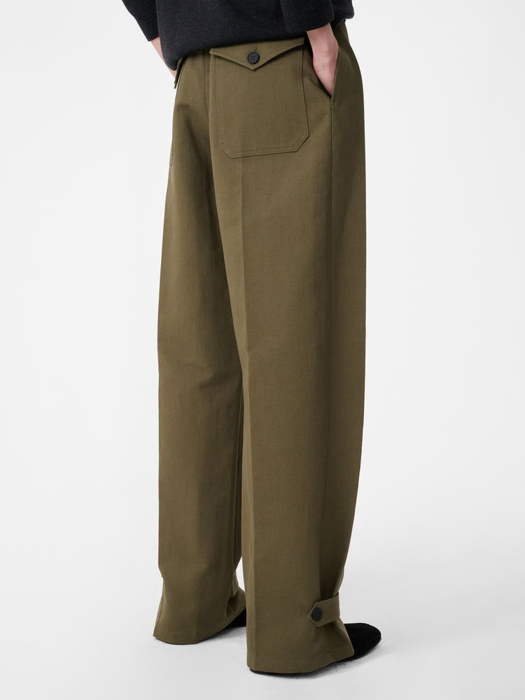 Faron Belted Pant in Utility Green