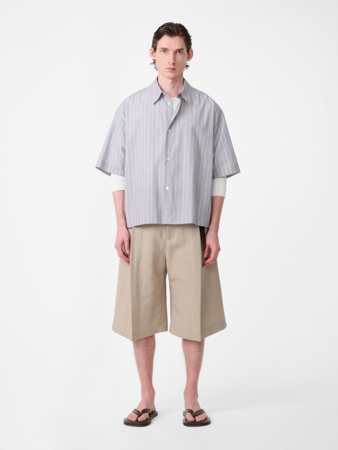 Fowld Linen Short in Sand