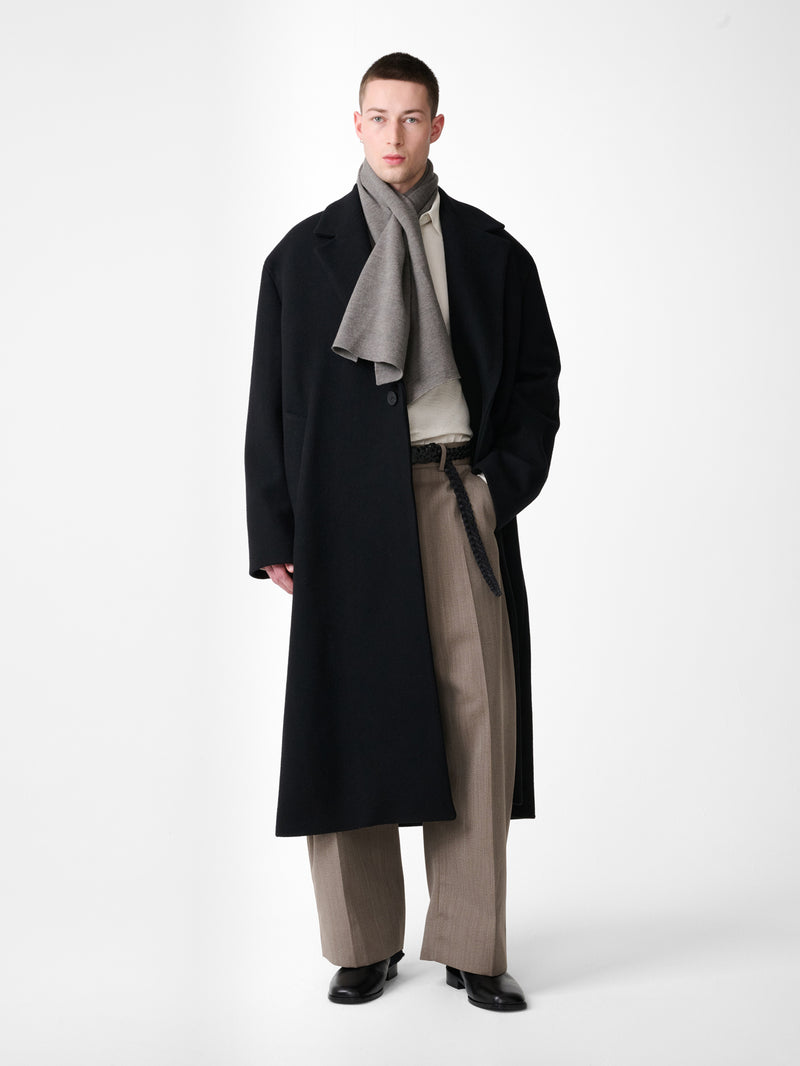 Freeman Wool Coat in Black