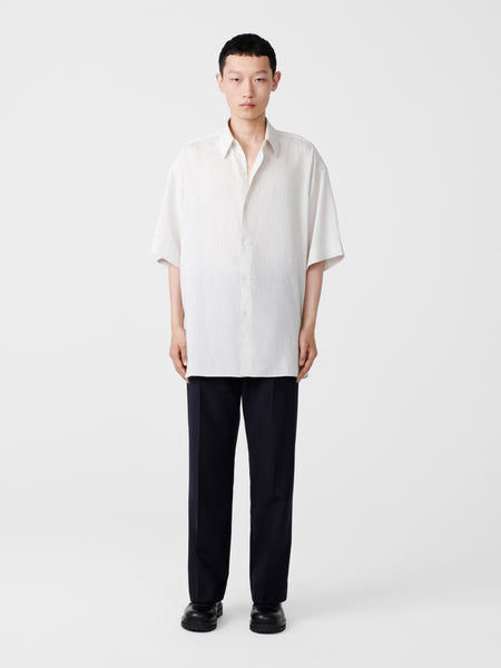 パンツ STUDIO NICHOLSON SUMMER WOOL PANTS Freeway Tropical Wool Pant in Darkest Navy | Tailored Wool