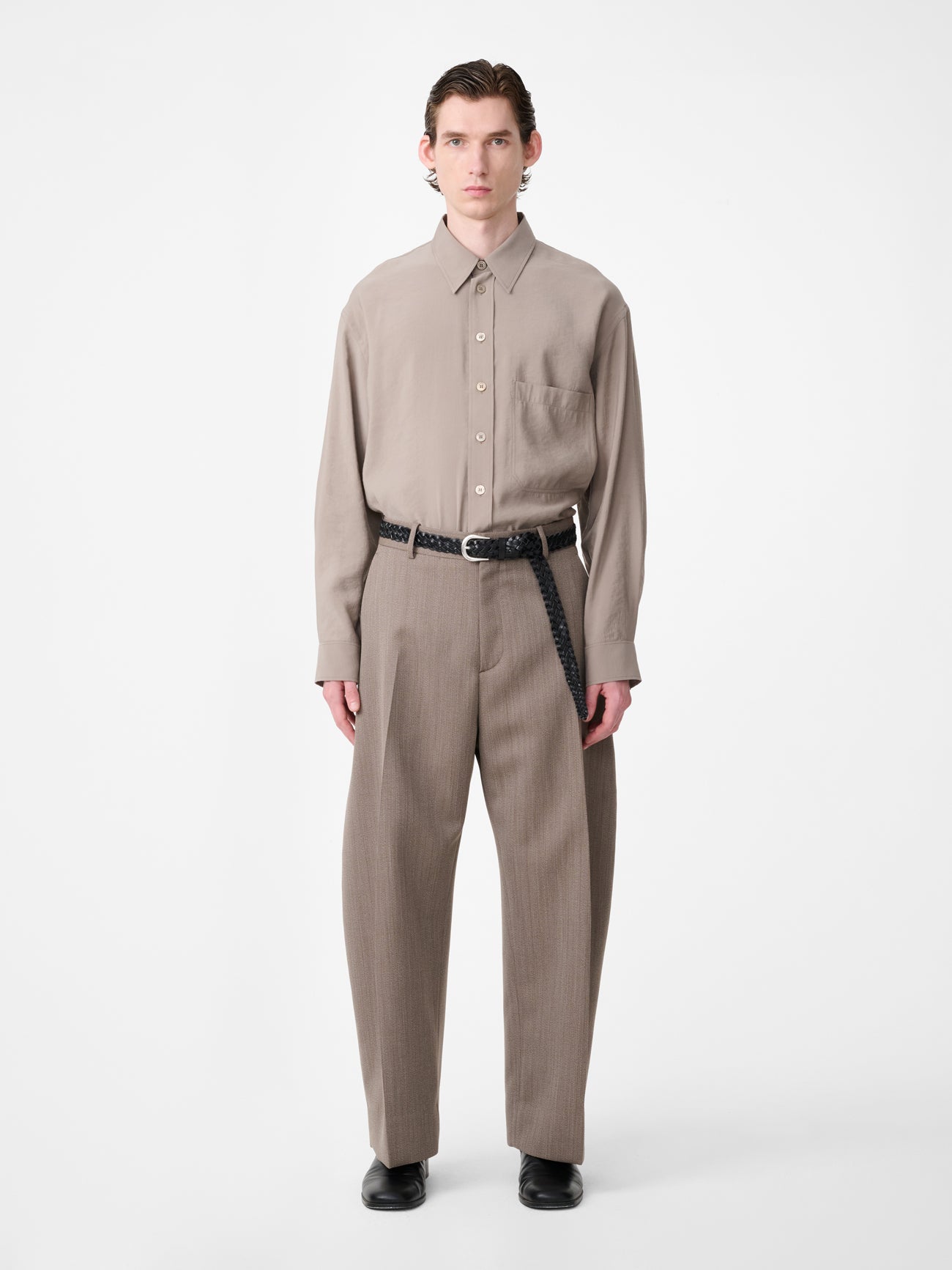 Fume Tailored Pant in Bark Melange