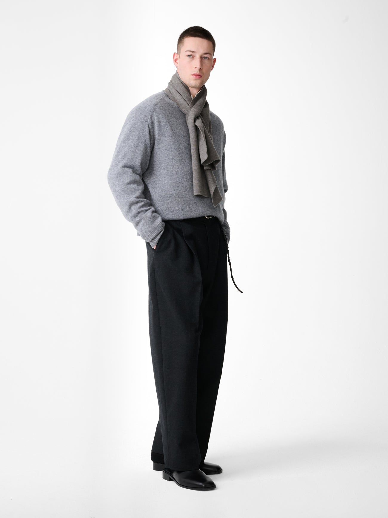 Haddan Knit in Grey Marl