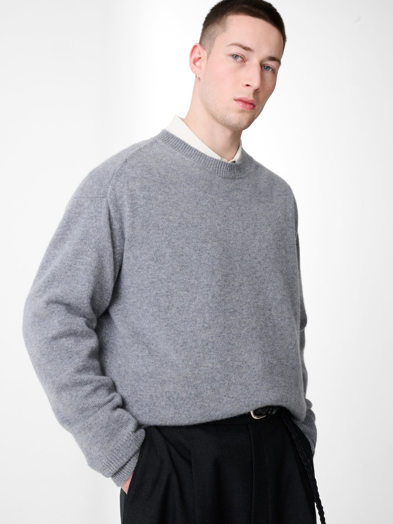 Haddan Knit in Grey Marl