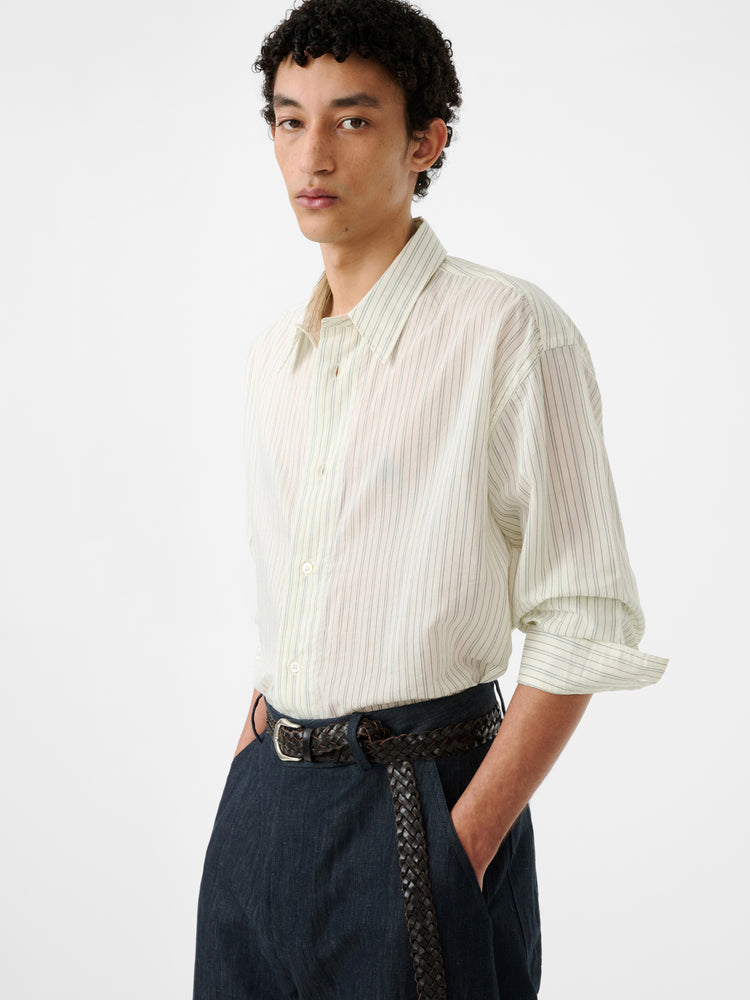 Hal Shirt in Parchment Stripe - Studio Nicholson