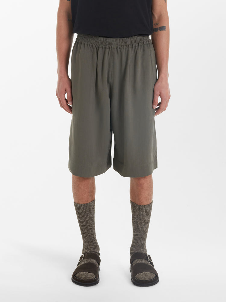 Helix Shorts in Black Olive