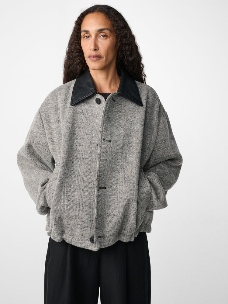 Howth Wool Jacket in Black / White