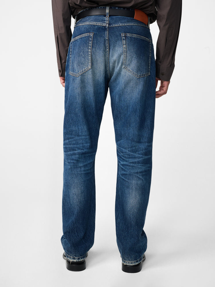 Hyde Straight Leg Denim Pant in Thrashed Indigo Wash