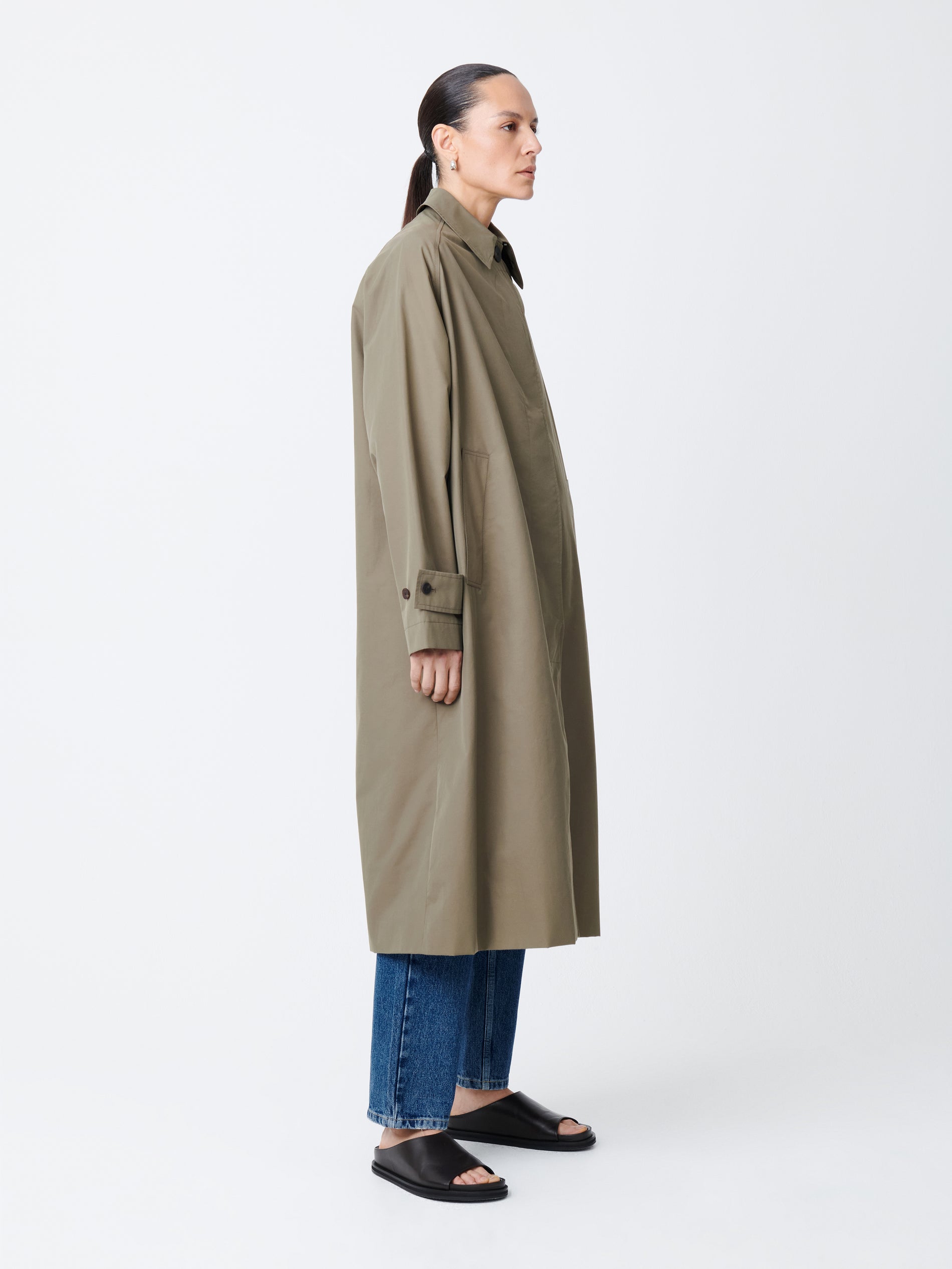 Holin Technical Cotton Coat in Dark Dusk - Studio Nicholson