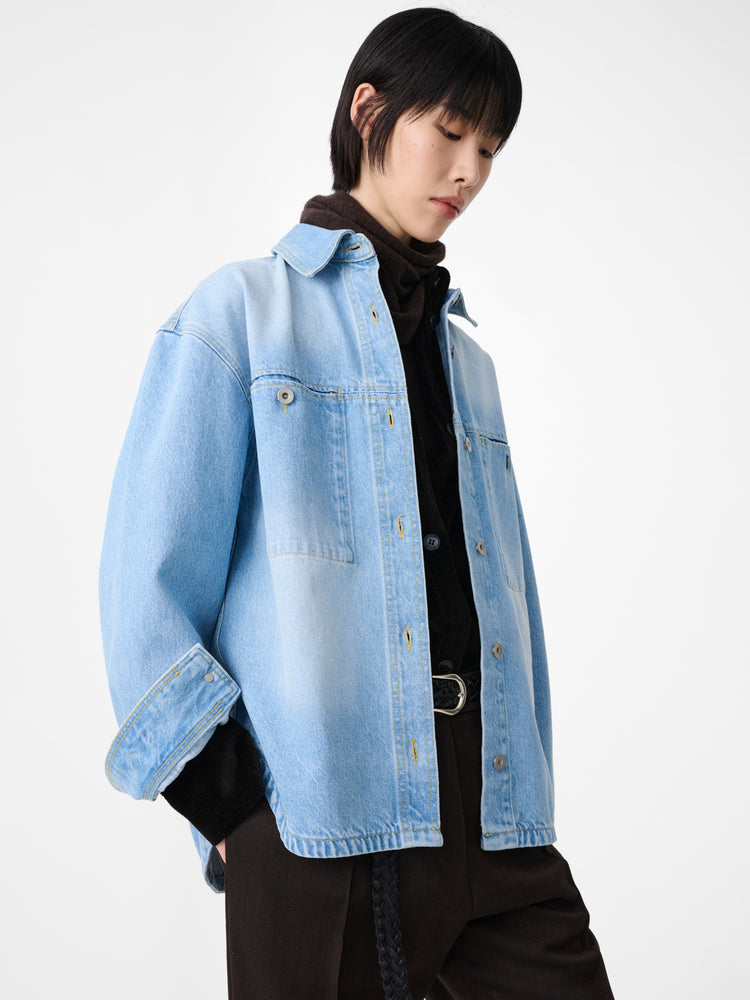 Joris Denim Shirt in Bleached Wash