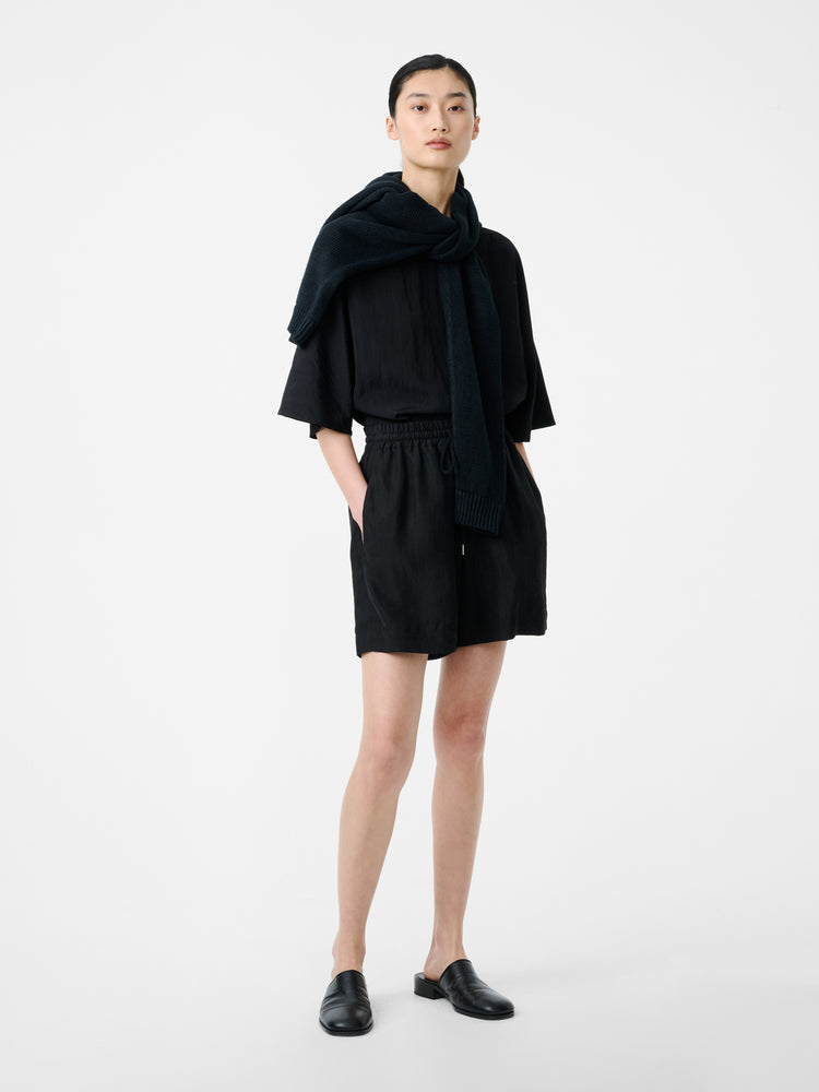 Karya Twill Short in Black - Studio Nicholson