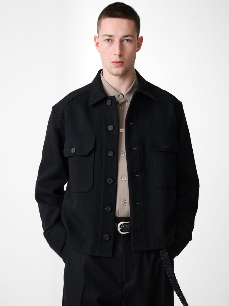 Kelver Wool Jacket in Black